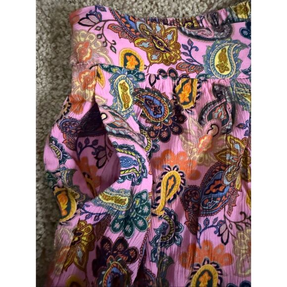 NWT Boden Women's Paisley Print Elastic Waist Pull-on Shorts Multicolor Size 12 - Picture 3 of 4